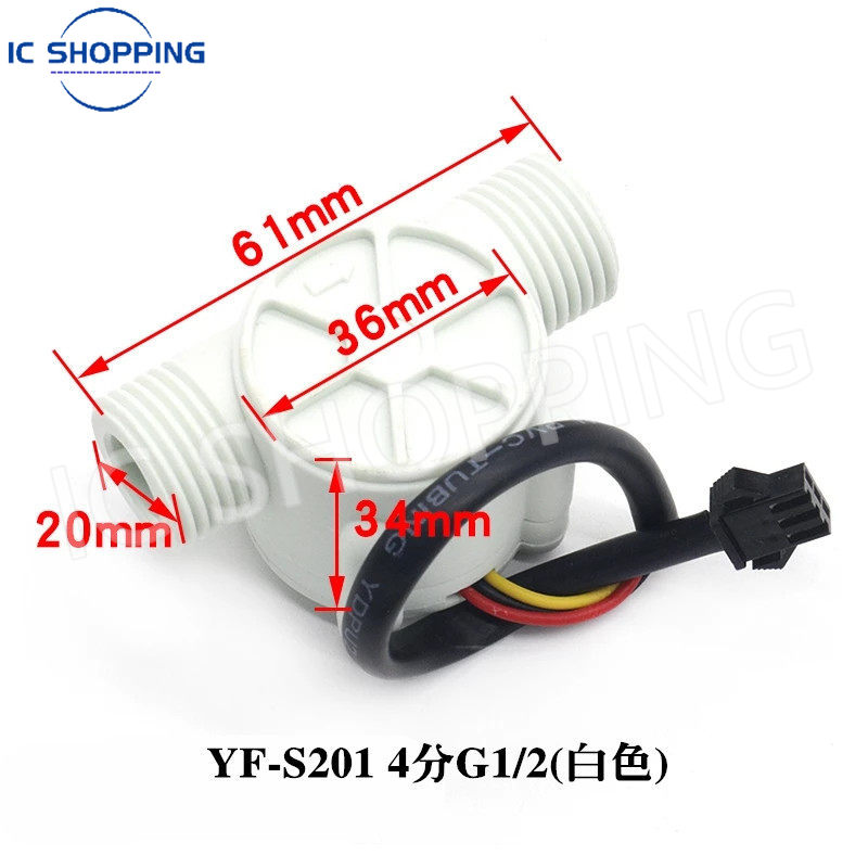 10PCS YF-S201 G1/2 Hall Effect - Hydration Sensor Skin ulasan dan harga