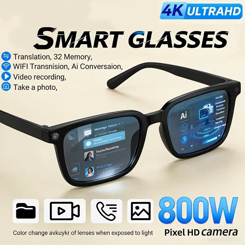 AI Smart Glasses 8K HD Photoch - Smart Glasses Lens ulasan dan harga